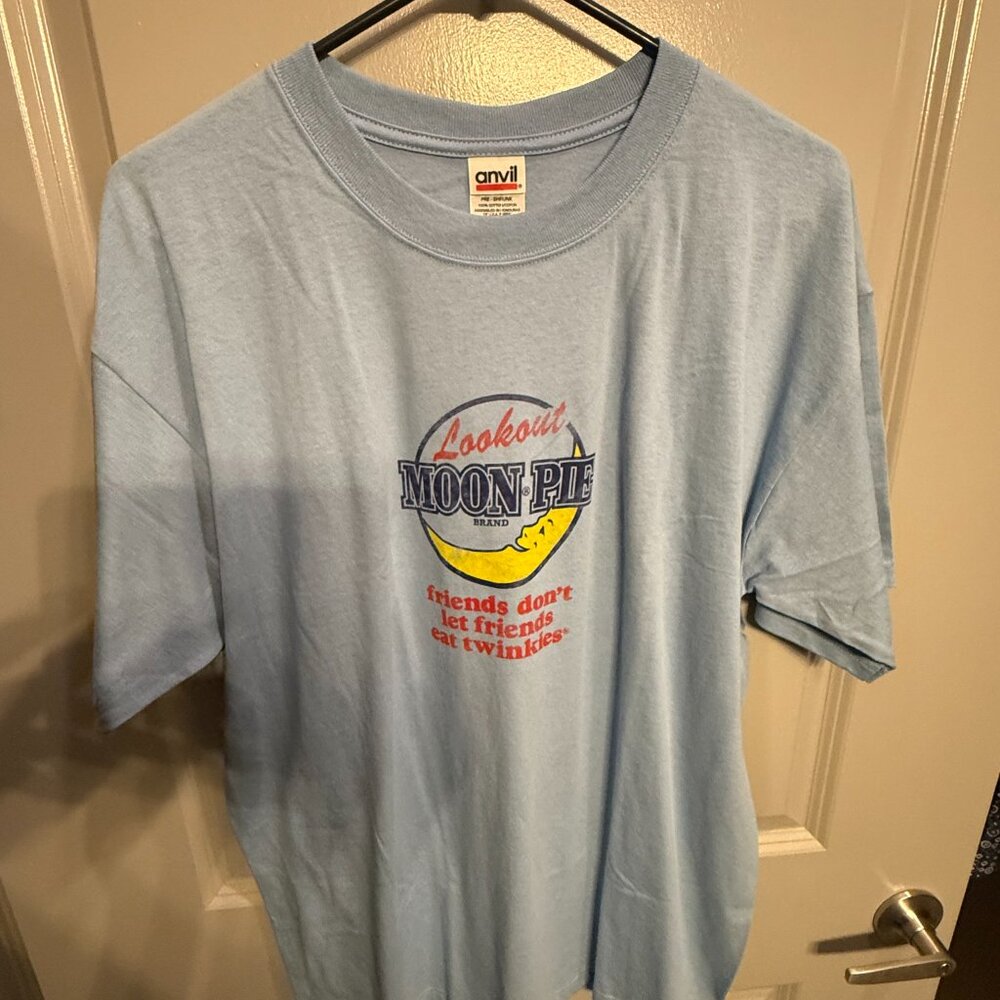 Vintage Anvil Brand T-Shirt Men's L Purple Cotton Graphic Print Summer Outdoor